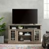 Classic TV Media Stand Modern Entertainment Console for TV Up to 65" with Open and Closed Storage Space, Gray Wash, 58.25"W*15.75"D*32"H