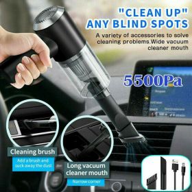 Portable Car Vacuum Cleaner, Handheld Vacuum High Power Cordless, Hand Vacuum Rechargeable Easy To Clean Car Interior, Desktop, Sofa, Keyboard