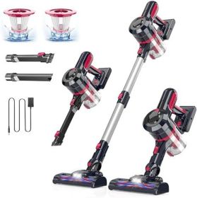 Cordless Vacuum Cleaner, 25Kpa 210W Brushless Motor Stick Vacuum with 35 Mins Long Runtime Detachable Battery