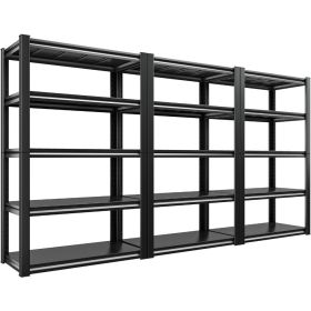 Raybee 3 Pack Storage Shelves for Garage Shelving Metal Garage Shelves Rack for Warehouse Pantry Kitchen, 72" H x 31.5" W x 16.5