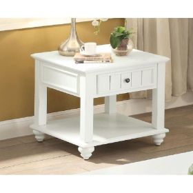 Natesa End Table in White Washed