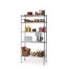 Hyper Tough Chrome Wire Shelf 5-Tier 72" H x 36" W x 16" D, 1750lb Total Capacity