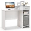 Computer Desk Modern Laptop PC Desk with Adjustable Shelf and Cable Hole