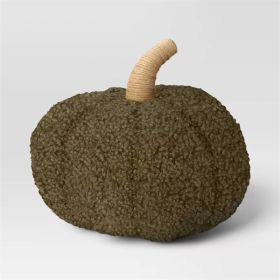 Teddy Boucle Shaped Pumpkin Throw Pillow