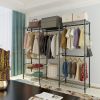 Closet System Organizer White With Sliding Baskets-Black