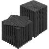 VEVOR Interlocking Tile 50PCS Black, Drainage Tiles 12" x 12" Splicing, Soft PVC Interlocking Drainage Floor Tiles