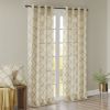 Fretwork Print Grommet Top Window Curtain Panel(Only 1 Pc Panel)