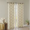 Fretwork Print Grommet Top Window Curtain Panel(Only 1 Pc Panel)