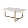 Feit Coffee Table in Faux Marble & Champagne