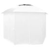 Garden Marquee with Curtains 141.7"x122.8"x104.3" White 0.6 oz/ft¬≤