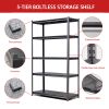 78"H 5 Tier Metal Shelves for Storage Garage Shelving 2000LBS Heavy Duty Storage Shelves Adjustable Garage Shelf Industrial Shelving Unit Storage Util