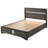 ACME Naima Eastern King Bed w/Storage, Gray (1Set/3Ctn) 25967EK