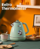 1200W Electric kettle SUS304 food grade pearl white 1.7L meter dial thermometer flower watermark painting process fast boiling rope without BPA automa