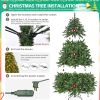 7ft Pre-Lit Artificial Holiday Christmas Tree for Home, Office,Party Decoration w/700 Warm White Lights, 2231 Branch Tips, Easy Assembly