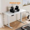 Electric Height Adjustable Standing Desk,Sit to Stand Ergonomic Computer Desk,White,40'' x 24"