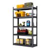 72"H 5 Tier Metal Shelves for Storage Garage Shelving 2000LBS Heavy Duty Storage Shelves Adjustable Garage Shelf Industrial Shelving Unit Storage Util