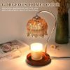 Dimmable Candle Warmer Lamp with Timer Flower