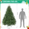 7ft Pre-Lit Artificial Holiday Christmas Tree for Home, Office,Party Decoration w/700 Warm White Lights, 2231 Branch Tips, Easy Assembly