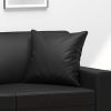 Throw Pillows 2 pcs Black 15.7"x15.7" Faux Leather