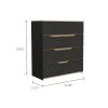 2 Piece Bedroom Set, London Armoire + Aralia Drawer Dresser, Black / Light Oak