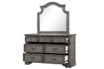 Grace Traditional Style 7-Drawer Dresser made with wood in Rustic Gray