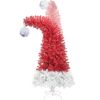 6FT Hinged Fir Artificial Fir Bent Top Christmas Tree, Xmas Tree Bendable Santa Hat Style Christmas Tree Holiday Decoration,1250 Lush Branch Tips