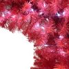 6FT Hinged Fir Artificial Fir Bent Top Christmas Tree, Xmas Tree Bendable Santa Hat Style Christmas Tree Holiday Decoration,1250 Lush Branch Tips