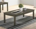 Dark Grey Color Elegant 3pc Coffee Table Set 1x Coffee Table and 2x End Tables Living Room Furniture