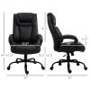 Big and Tall 400lbs Executive Office Chair with Wide Seat, Computer Desk Chair with High Back PU Leather Ergonomic Upholstery