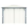 Gazebo with Curtain 118.1"x118.1" Cream Aluminum