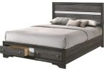 ACME Naima Eastern King Bed w/Storage, Gray (1Set/3Ctn) 25967EK