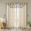 Fretwork Print Grommet Top Window Curtain Panel(Only 1 Pc Panel)