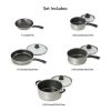 Cookware 9-piece nonstick pan set