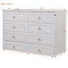 Queen Murphy Bed with Large Drawers,White