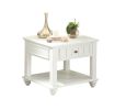 Natesa End Table in White Washed