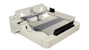 Zoya Smart Multifunctional King Size Bed Made with Wood in Beige