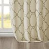 Fretwork Print Grommet Top Window Curtain Panel(Only 1 Pc Panel)