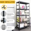 Adjustable Heavy Duty Metal Shelving - 5-Tier Storage Shelves, 2000LBS Load, Kitchen, Garage, Pantry H63 * W31.5 * D15.7