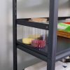 H72 * W35.4 * D15.7 Heavy Duty Storage Shelves Adjustable 5-Tier Metal Shelving Unit with Wheels for 2500LBS Load Kitchen, Garage, Pantry, and More