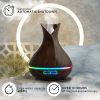 Aromatherapy Diffuser for Essential Oils 400ml Dark Wood Essential Oil Diffuser for Office Home Air Diffuser Humidifier with 13 Hour High Mist Output