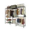 Closet System Organizer White With Sliding Baskets-Black