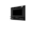 Manhattan Comfort Plaza 64.25 Modern Floating Wall Entertainment Center with Display Shelves in Black