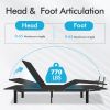 J300 Adjustable Bed Base Frame - Queen - Head and Foot Incline - Zero Gravity - Under Bed Lighting - Wireless Remote Control - TypeA - TypeC