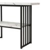 Entryway Table, Modern 42-Inch Console/Accent Table with Geometric Metal Legs, Faux Marble Narrow Wood Sofa,Foyer Table for Entrance