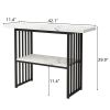 Entryway Table, Modern 42-Inch Console/Accent Table with Geometric Metal Legs, Faux Marble Narrow Wood Sofa,Foyer Table for Entrance