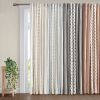 Cotton Printed Curtain Panel with Chenille Stripe and Lining(Only 1 Pc Panel)