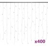 LED Curtain Icicle Lights 393.7" 400 LED Cold White 8 Function