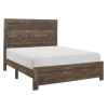 Simple Look Rustic Brown Finish 1pc Eastern King Size Bed Panel Headboard Footboard Formal Bedroom Furniture