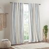 Cotton Printed Curtain Panel with Chenille Stripe and Lining(Only 1 Pc Panel)