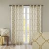 Fretwork Print Grommet Top Window Curtain Panel(Only 1 Pc Panel)